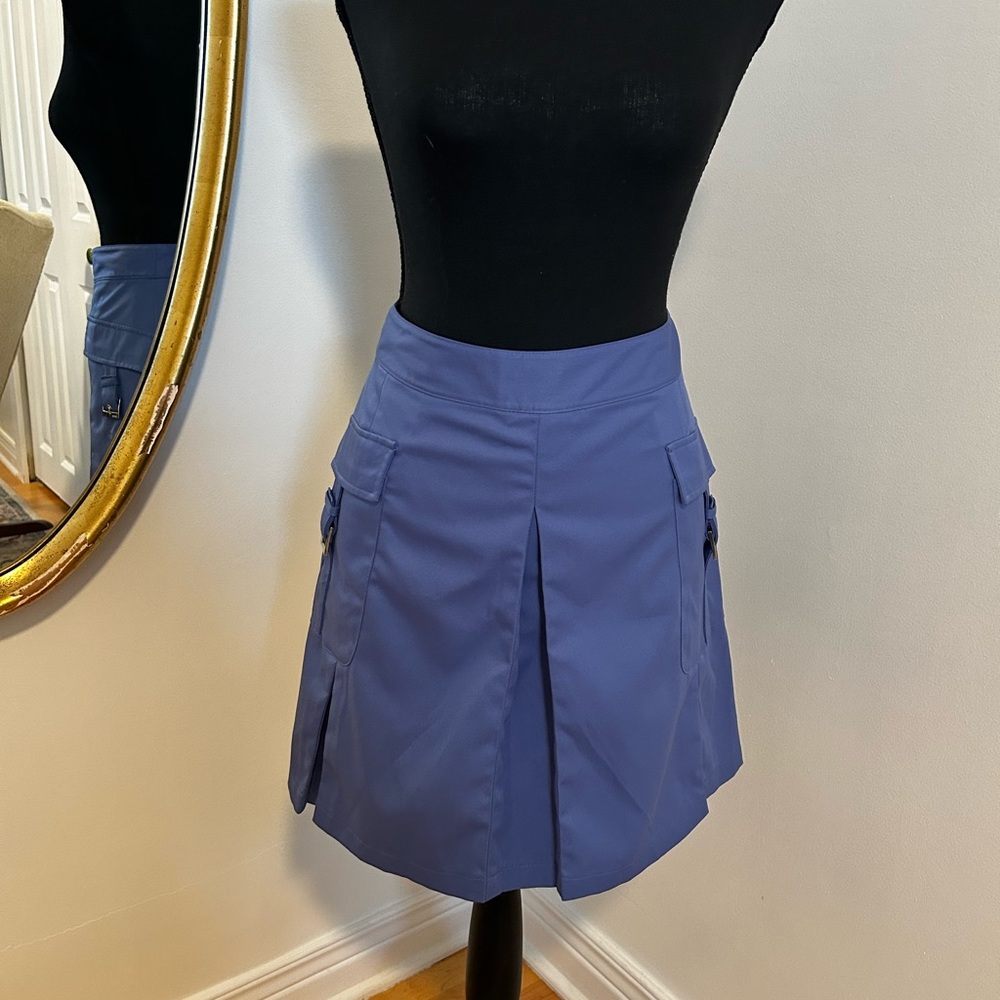 Stylish Blue Pleated Skirt